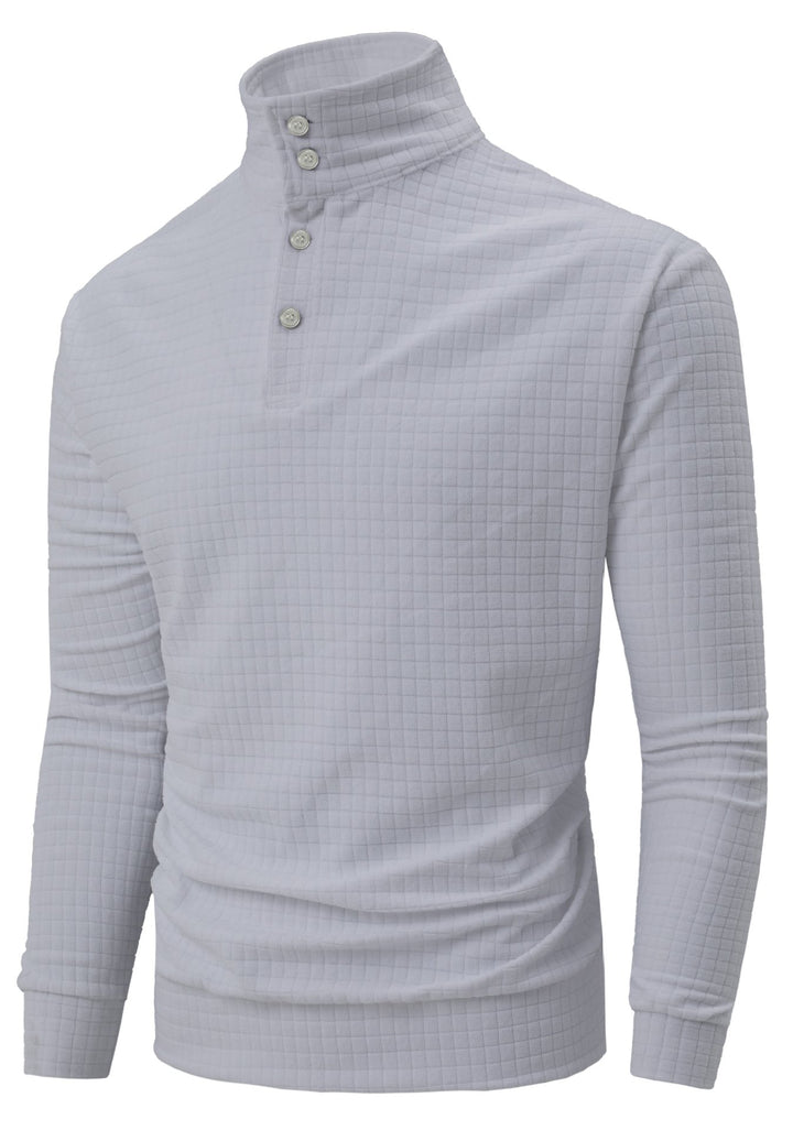 Herren Langarm Poloshirt mit strukturierter Oberfläche Echoarchiv