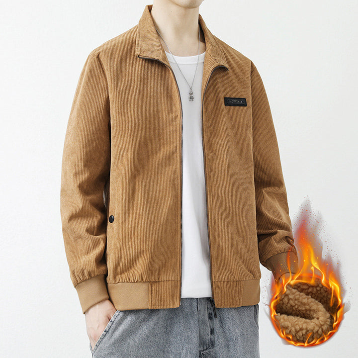 Herren cordjacke mit hohem Kragen und praktischen Taschen Echoarchiv