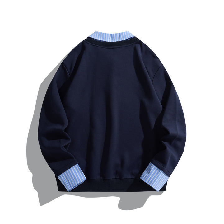 Unisex Oversize-Layering-Pullover mit integriertem Hemdkragen Echoarchiv