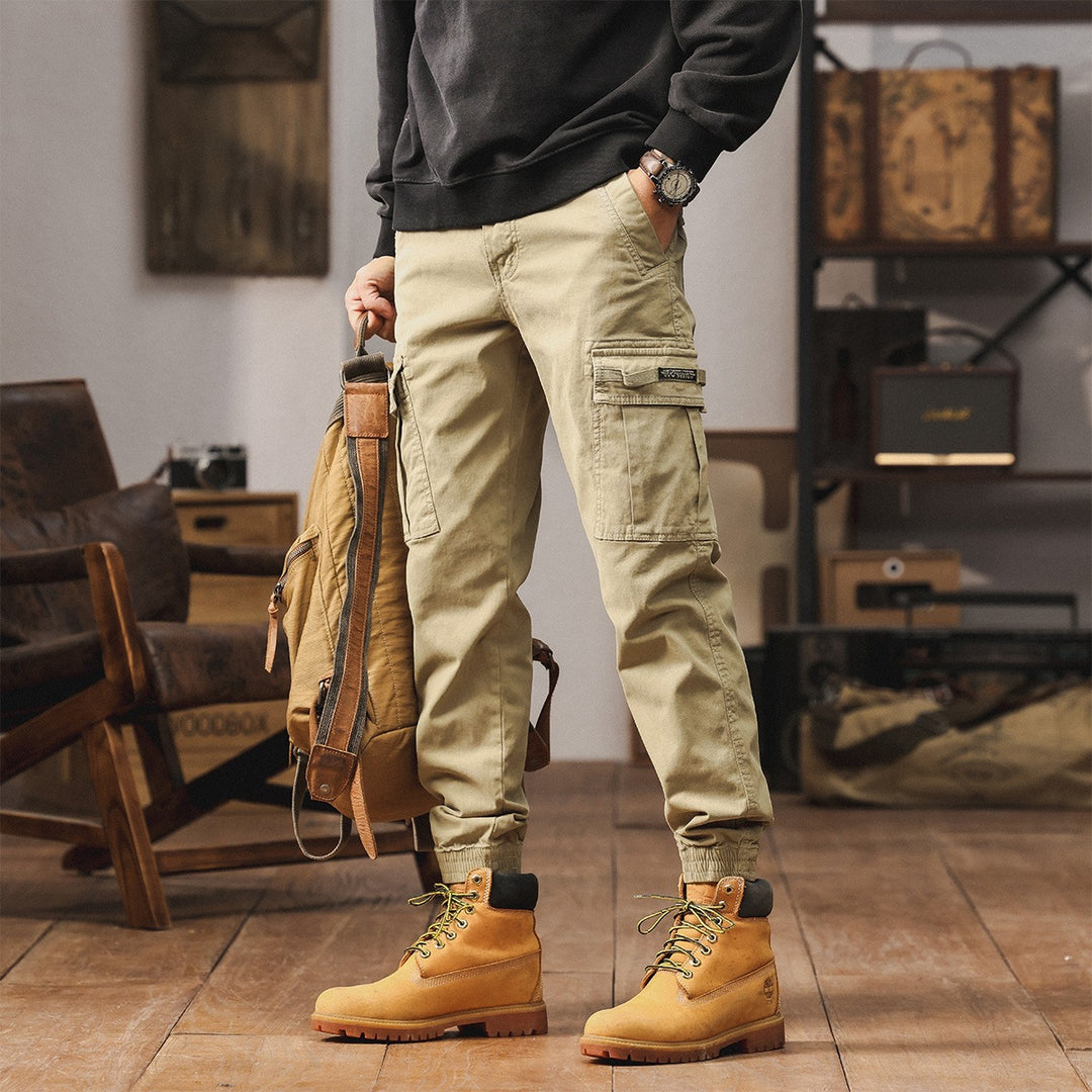 Herren Cargo-Jogginghose mit Multifunktionstaschen & elastischen Bündchen Echoarchiv