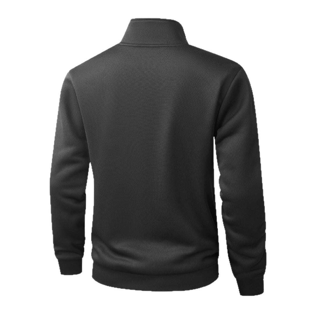 Herren Melierte Reißverschluss-Fleecejacke mit Stehkragen, wärmender Struktur & Kontrastzipper Echo Archiv
