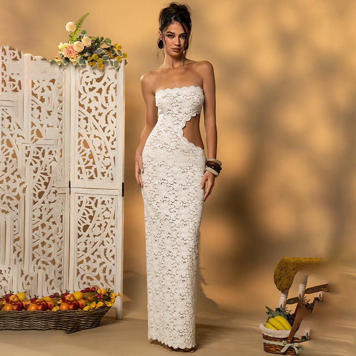 Damen Elegantes Spitzenkleid mit Cut-Out-Details Echo Archiv