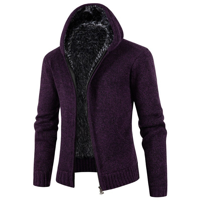 Herren Strickjacke mit Kapuze und weichem Innenfutter Echoarchiv