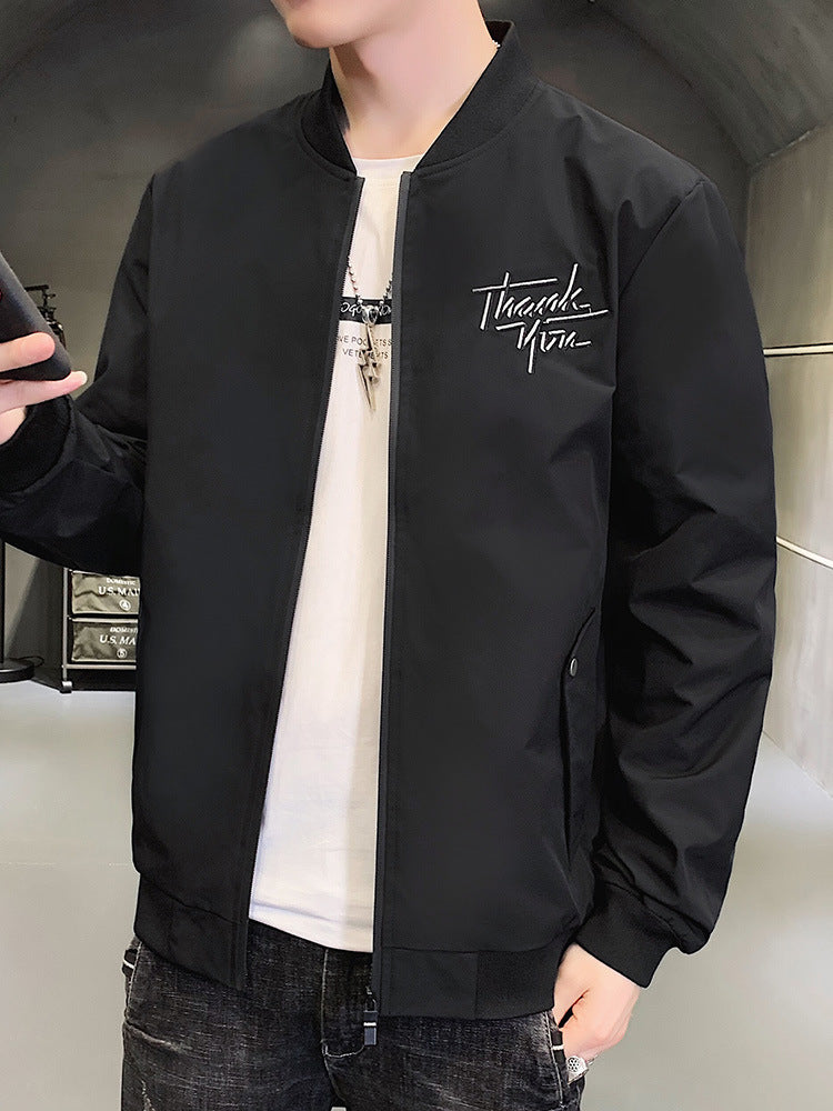 Herren sportliche Bomberjacke mit eleganter Stickerei Echoarchiv
