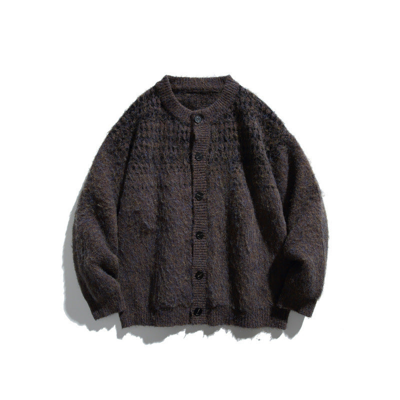 Damen Grobgestrickte Oversize-Cardigan mit Mohair-Optik und Rundhalsausschnitt Echo Archiv
