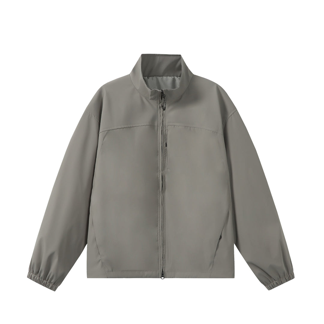 Unisex Leichte, Packbare Funktionsjacke im Oversize-Boxy-Schnitt mit Stehkragen Echoarchiv