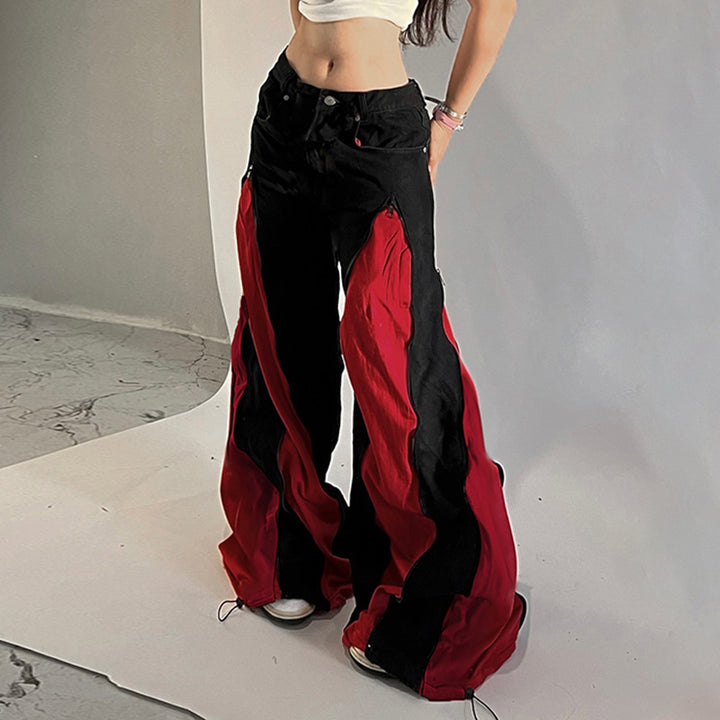 Damen Urban Flared-Hosen mit Kontrastdetails Echo Archiv