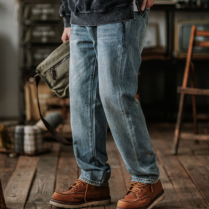Herren Bequeme Indigo Denim Jeans Echo Archiv