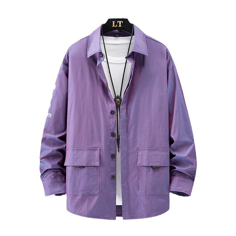 Herren lässige Hemdjacke mit praktischen Taschen Echoarchiv