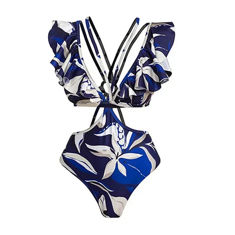 Damen Bikiniset mit elegantem Oberteil und fließendem Maxiröckchen Echo Archiv