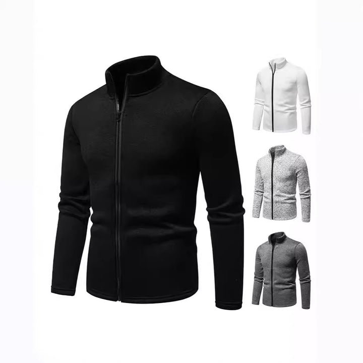 Herren Fleecejacke mit hochschließendem Kragen und durchgehendem Reißverschluss Echoarchiv