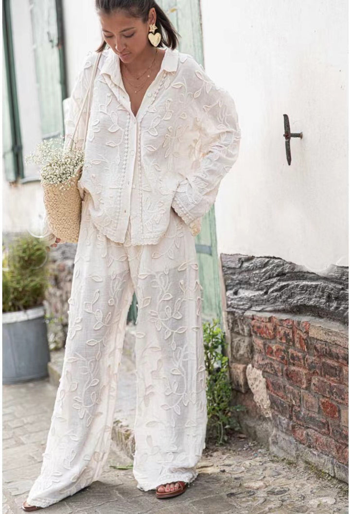Damen Bluse mit feiner Stickerei und luftiger Passform Echo Archiv