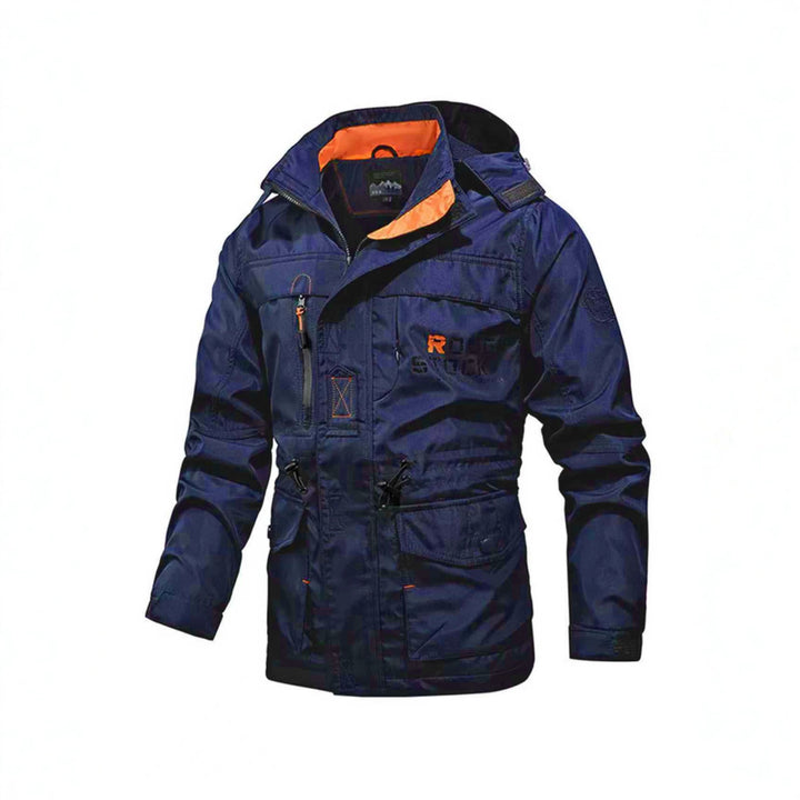 Herren Utility-Fieldparka mit Kapuze, Multifunktions-Taschen und verstellbarem Taillenzug Echoarchiv