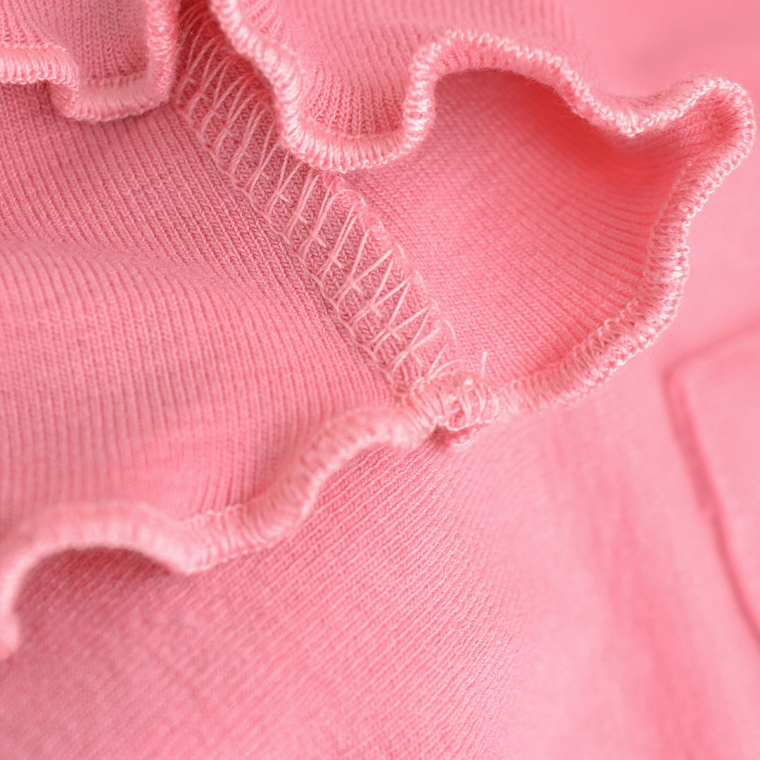 Damen Figurbetontes geripptes Langarmshirt mit weitem Quadrat-Ausschnitt und Brusttasche Echoarchiv