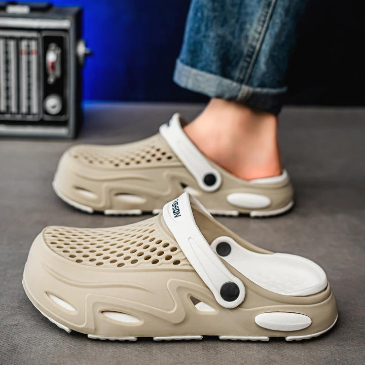 Herren Atmungsaktive Clogs mit Verstellbarem Riemen Echoarchiv