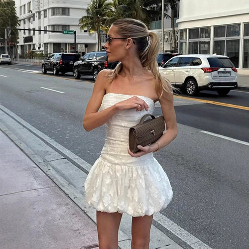 Damen kurzer, eleganter Rüschentop Echo Archiv