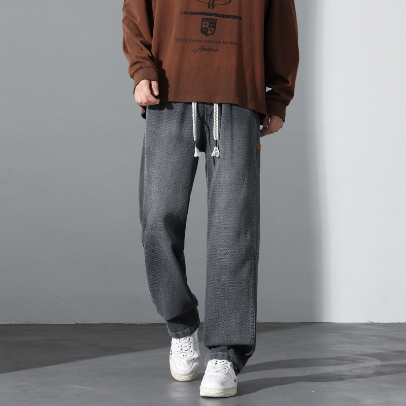 Herren Weite Vintage-Denim-Freizeithose mit Tunnelzug und relaxed Fit Echo Archiv