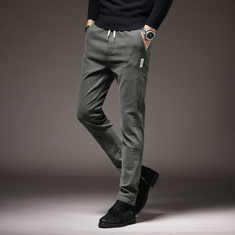Herren bequeme Chino-Hosen mit elastischem Bund Echoarchiv