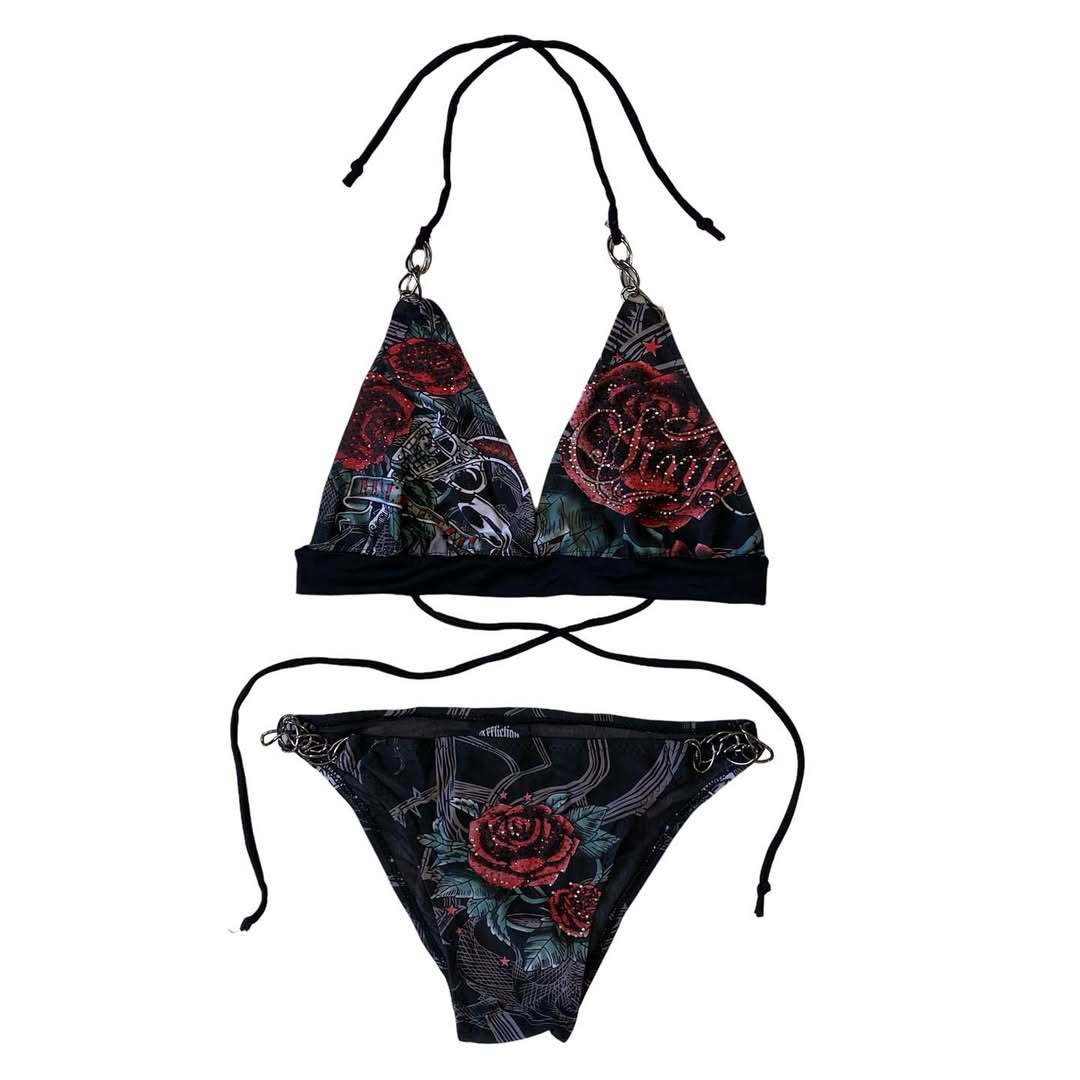 Damen Bikini-Set mit einzigartigem grafischem Design Echo Archiv