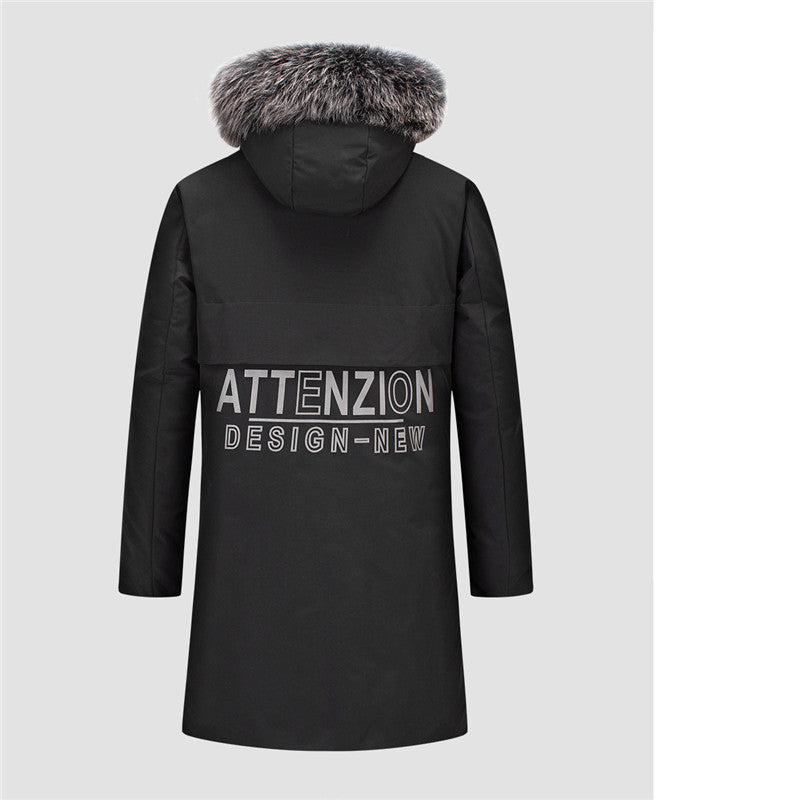 Herren Urbaner Winterparka mit abnehmbarer Kunstfellkapuze, thermoisolierender Steppfutterlage und verdecktem Reißverschluss Echoarchiv