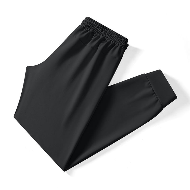 Herren Tech Jogginghosen mit elastischem Kordelzugbund, verdeckten Reißverschlusstaschen und maßgeschneiderten Knöchelbündchen – Marzano