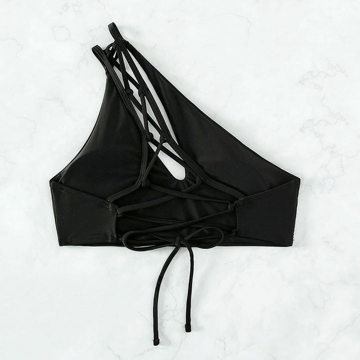 Damen Cropped Badeoberteil mit asymmetrischem Design und elegantem Cut-Out Echo Archiv