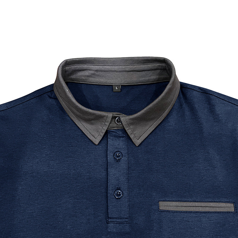 Herren Poloshirt mit modernem Kragen und Taschen Echoarchiv
