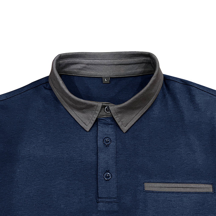 Herren Poloshirt mit modernem Kragen und Taschen Echoarchiv