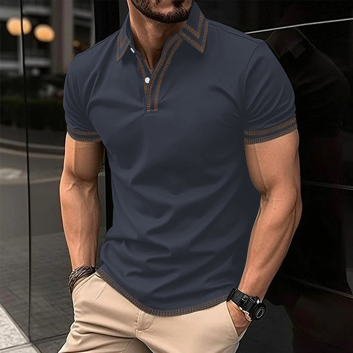 Stylisches Herren-Poloshirt mit trendigen Stickdetails Echoarchiv