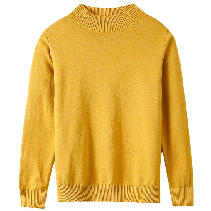 Damen Leichter Kurzgeschnittener Stehkragenpullover aus Feinstrick mit verlängerten Rippbündchen Echoarchiv