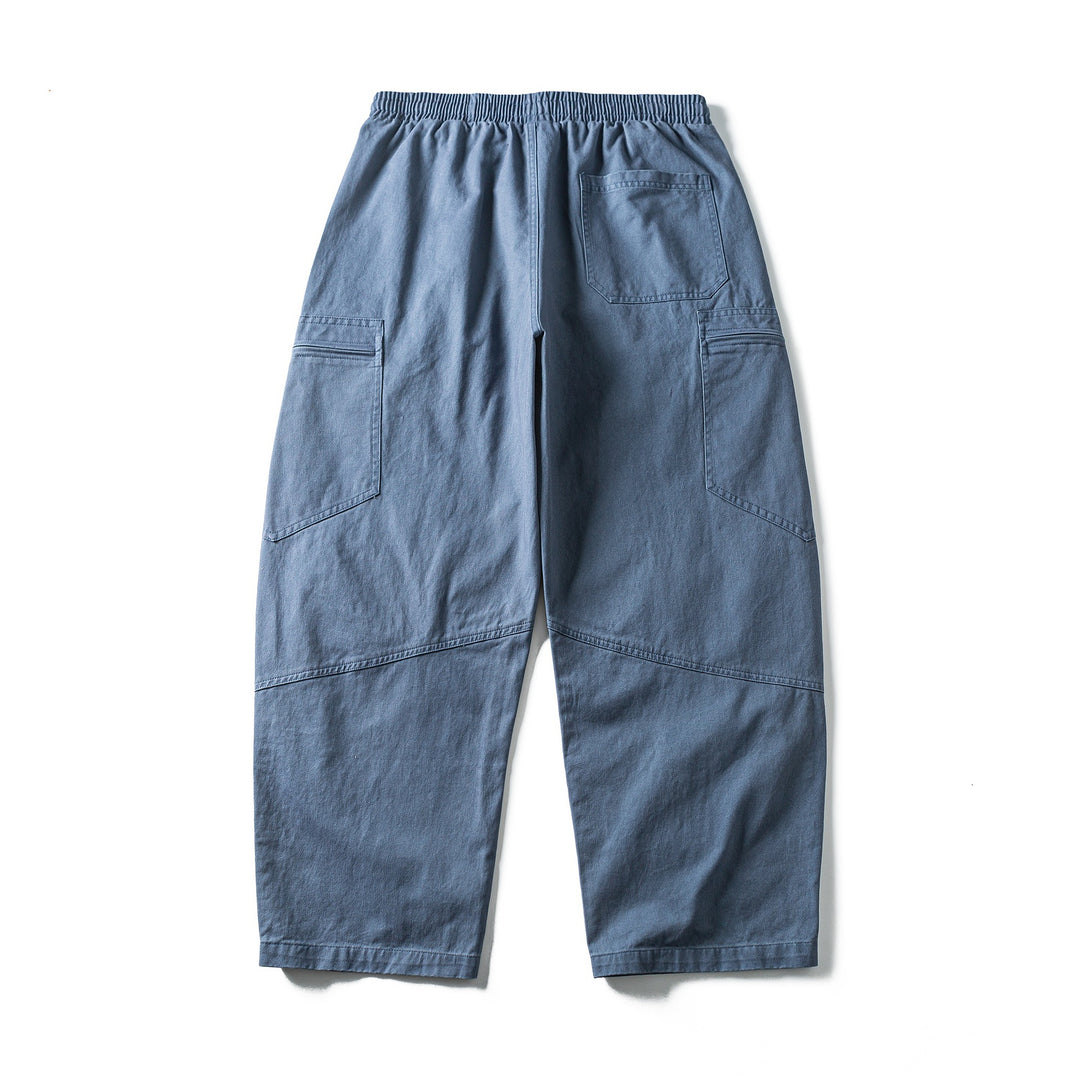 Herren Cropped Cargo-Hose mit elastischem Bund, Tunnelzug und Reißverschlusstaschen Echoarchiv
