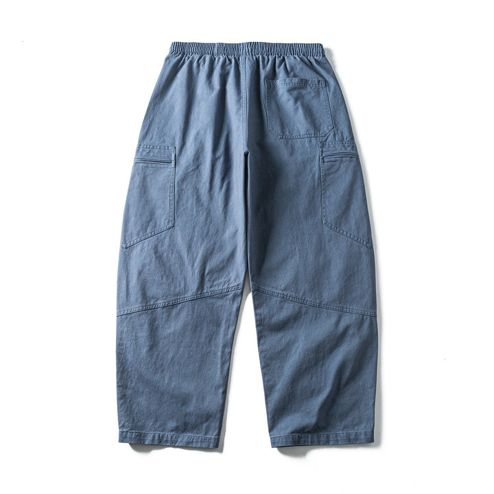 Herren Cropped Cargo-Hose mit elastischem Bund, Tunnelzug und Reißverschlusstaschen Echoarchiv