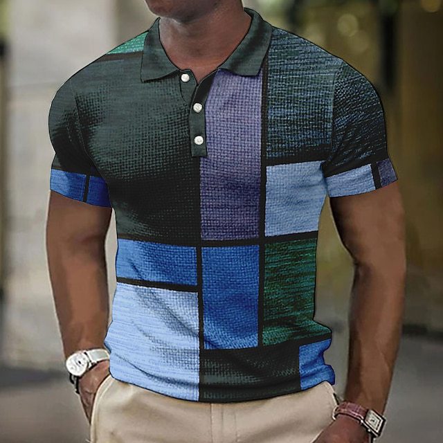 Herren Poloshirt mit modernem Grafikdesign Echoarchiv