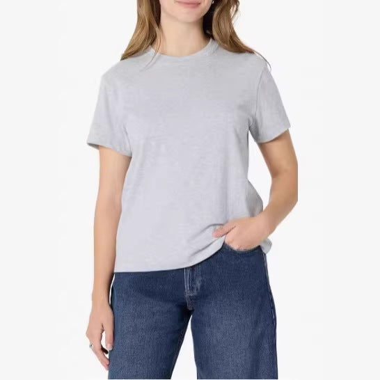 Damen lässiges Kurzarm-T-Shirt aus hochwertiger Baumwolle mit Rundhalsausschnitt Echo Archiv