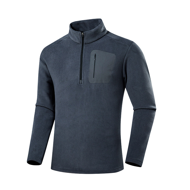 Herren Fleece-Pullover mit Viertel-Reißverschluss und verdeckter Brusttasche Echo Archiv