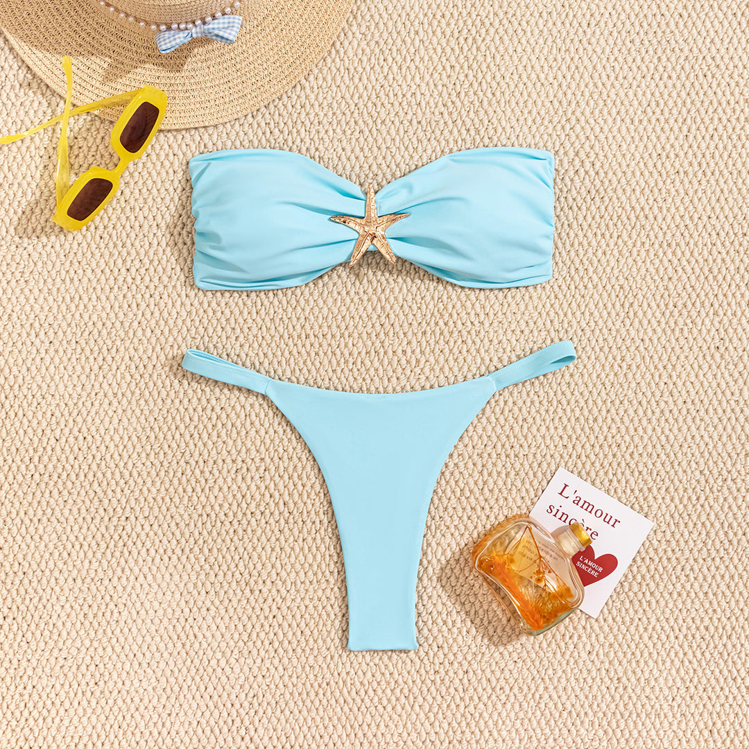 Damen Bandeau-Bikini mit strassbesetztem Stern Echo Archiv