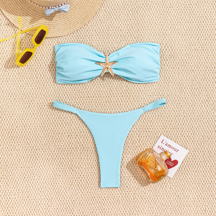 Damen Bandeau-Bikini mit strassbesetztem Stern Echo Archiv