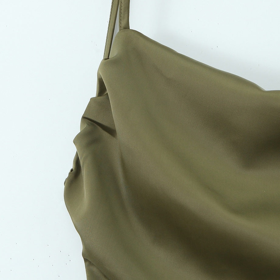 Damen Maxikleid mit elegantem Wasserfallausschnitt und schwingendem Rock Echo Archiv