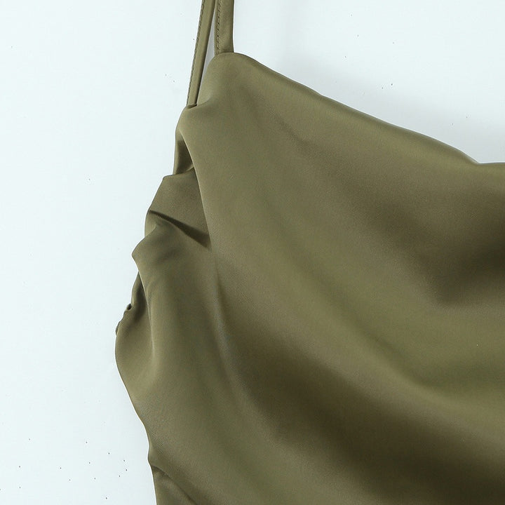 Damen Maxikleid mit elegantem Wasserfallausschnitt und schwingendem Rock Echo Archiv