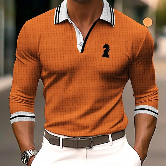 Herren Polohemd mit modernem Design und kontrastierenden Elementen Echoarchiv