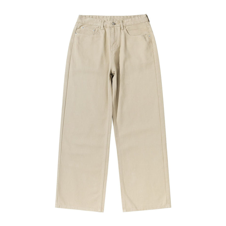 Damen Weite Cropped-Hose mit hohem Bund, geradem Bein und Five-Pocket-Design Echoarchiv