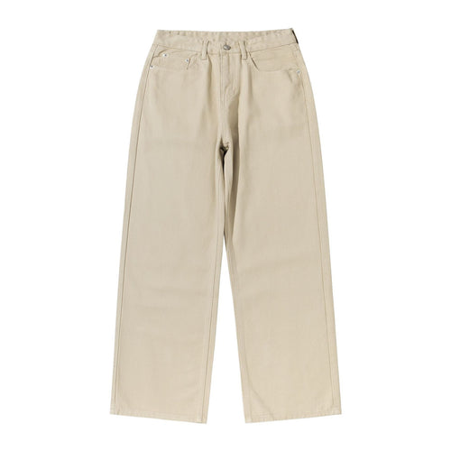 Damen Weite Cropped-Hose mit hohem Bund, geradem Bein und Five-Pocket-Design Echoarchiv