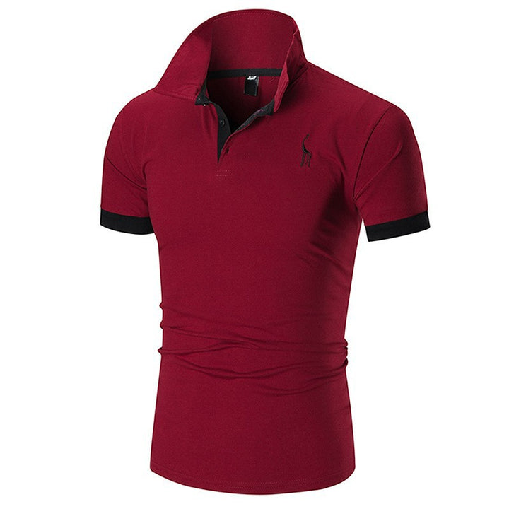 Herren Poloshirt mit kontrastierenden Kragen und hochwertigen Baumwollmaterialien Echoarchiv