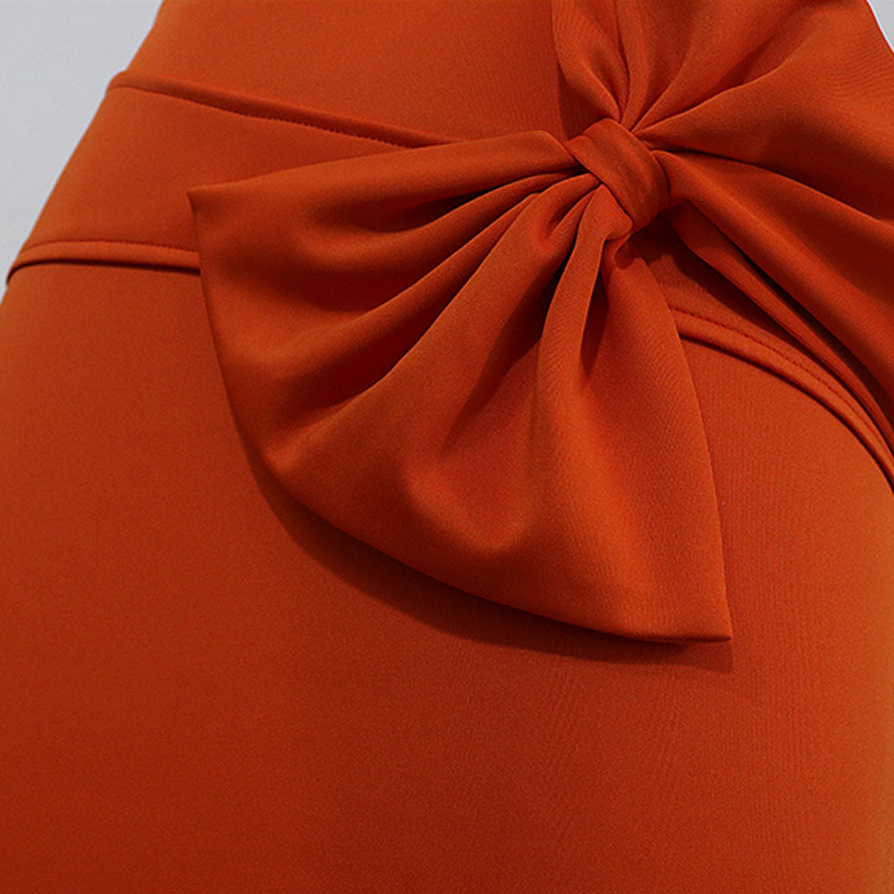 Damen eleganter Bleistiftrock mit raffiniertem Schleifen-Detail Echo Archiv
