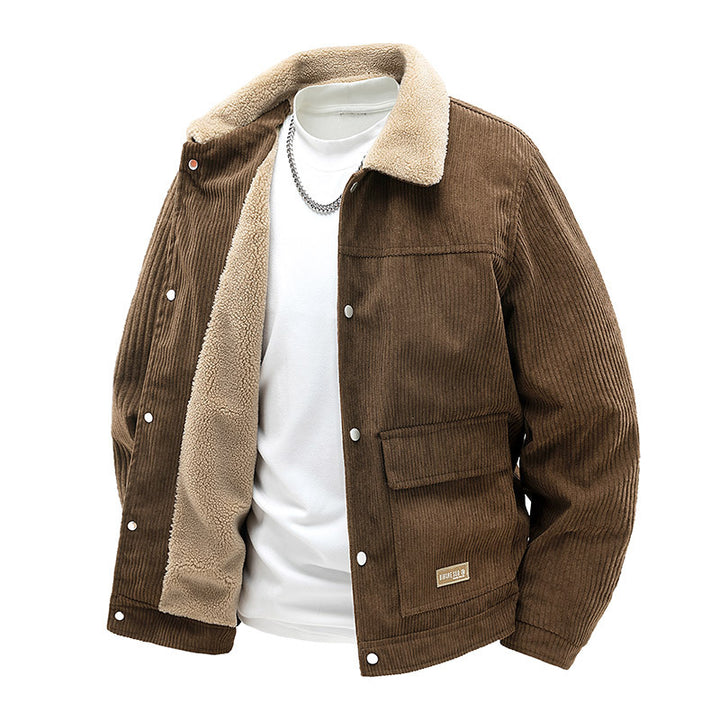 Herren Stilvolle Cordjacke Echo Archiv