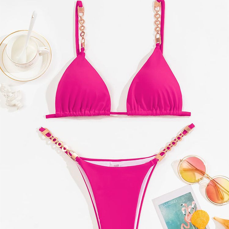 Damen Triangel-Bikini mit dekorativen Kettendetails Echo Archiv