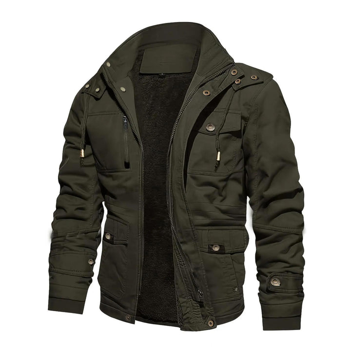 Herren Thermo-Feldjacke mit Teddyfutter, Kapuze und Mehrfachtaschen Echoarchiv