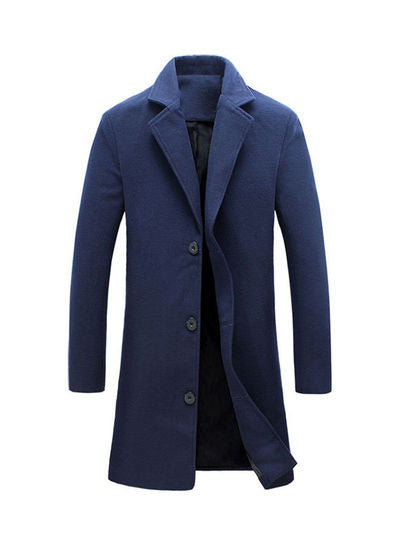 Herren Eleganter Wollmantel mit Echoarchivrnem Schnitt und warmer Innenausstattung Echoarchiv