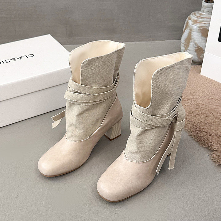 Damen Elegante und Bequeme Stiefeletten mit Riemen Echo Archiv
