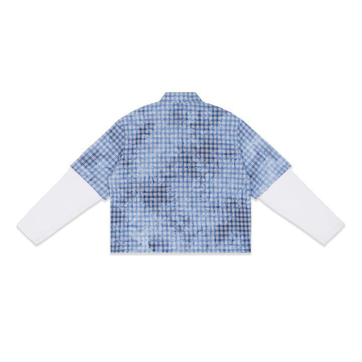 Herren Karierte Overshirt mit integriertem Langarm-Layer Echo Archiv